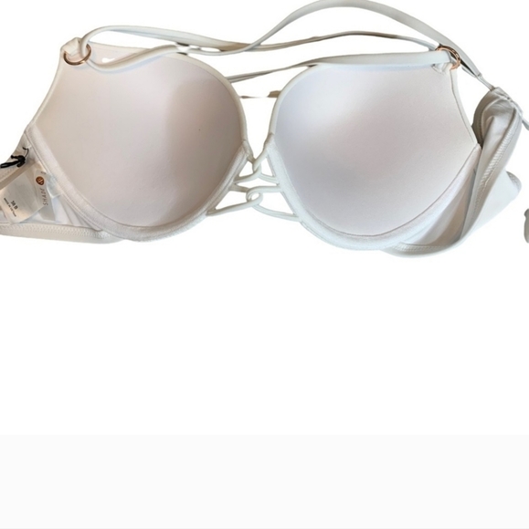 NWT Womens Shade & Shore Push Up Bikini Top. Size 36D. White - Picture 3 of 5